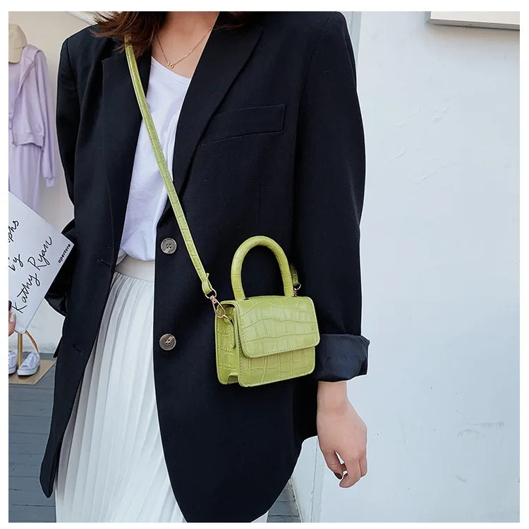 Mini sacs à main élégants en cuir PU pour femmes, sacoches décontractées à rabat de couleur unie, sacs à bandoulière pour femmes 2024