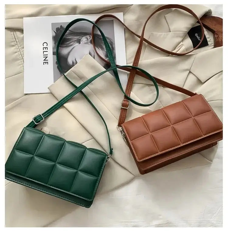 Sac à bandoulière tendance en cuir PU pour femme, petit sac à main classique avec poignée