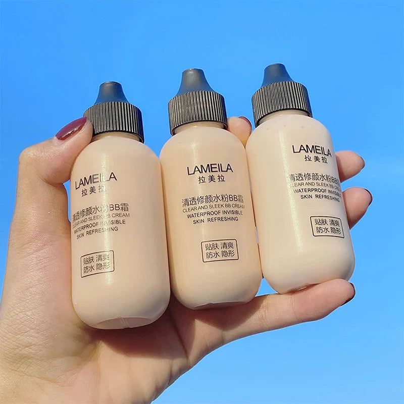Fond de teint liquide waterproof, couvrance totale, base de teint professionnelle longue durée, cosmétiques, BB crème magique, maquillage éclaircissant, anti-cernes