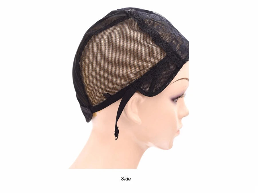 Lot de 5 bonnets de perruque en résille extensibles avec bretelles réglables pour la fabrication de perruques