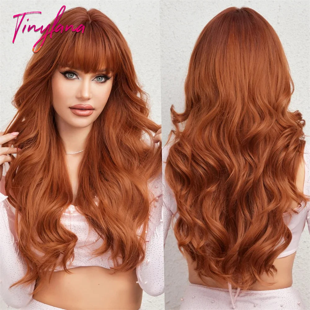 Perruques synthétiques longues bouclées gris cendré platine avec frange pour femmes, perruque afro ondulée profonde, perruque Lolita Cosplay, cheveux naturels résistants à la chaleur