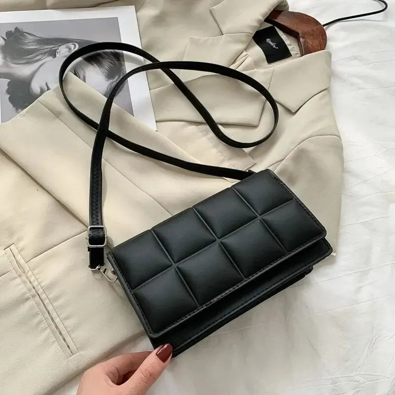 Sac à bandoulière tendance en cuir PU pour femme, petit sac à main classique avec poignée