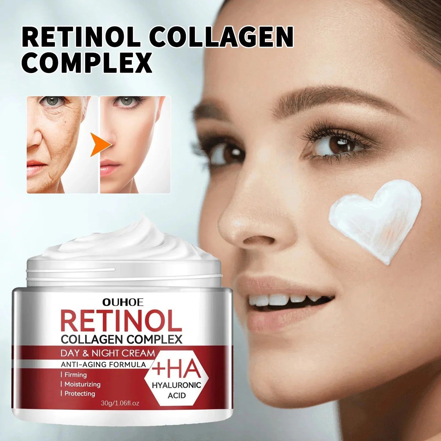 Kit anti-rides au rétinol pour le visage, raffermissement instantané, sérum anti-âge, estompe les ridules, blanchit et soigne la peau coréenne.