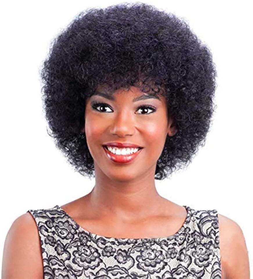 Perruques courtes afro crépues et bouclées pour femmes, cheveux humains, coupe Pixie, aspect naturel, fabriquées à la machine
