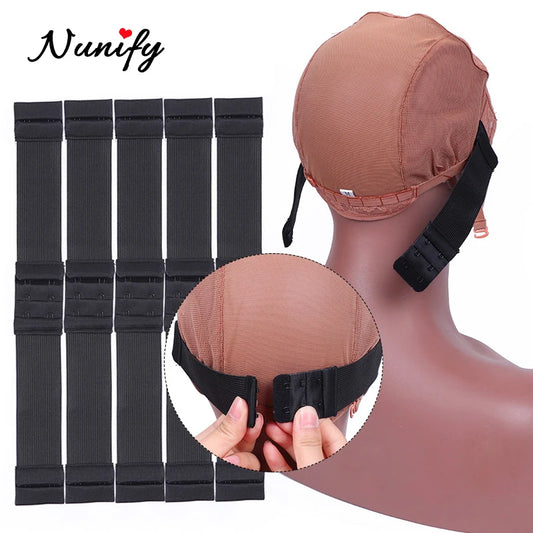 Nunify Bandeau élastique amovible noir pour dentelle frontale, antidérapant, pour la fabrication de bonnets de perruque, bandeau réglable de haute qualité