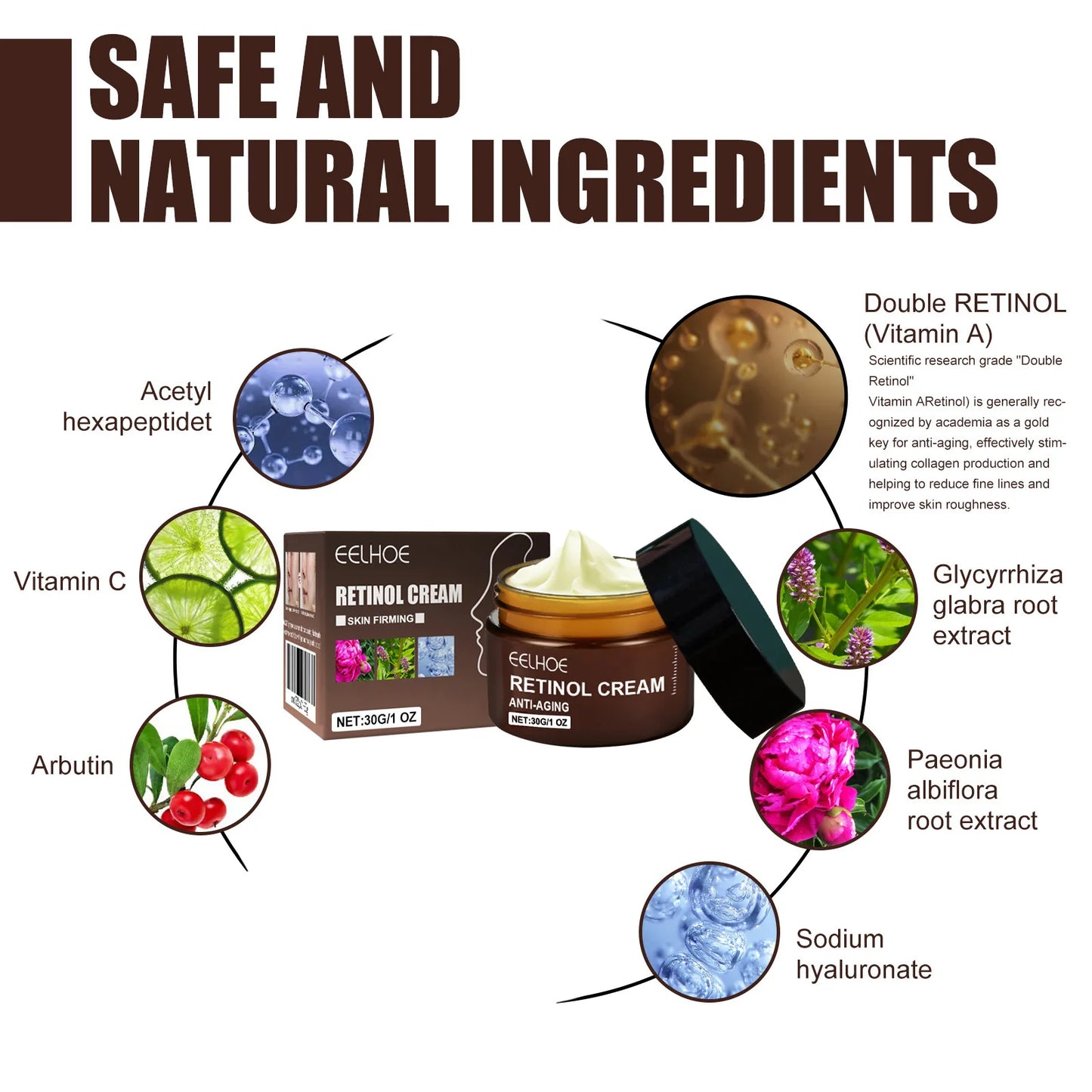 Crème visage antirides au rétinol, raffermissante, liftante, anti-âge, estompe les ridules, hydratante, blanchissante, soins de la peau, cosmétiques coréens