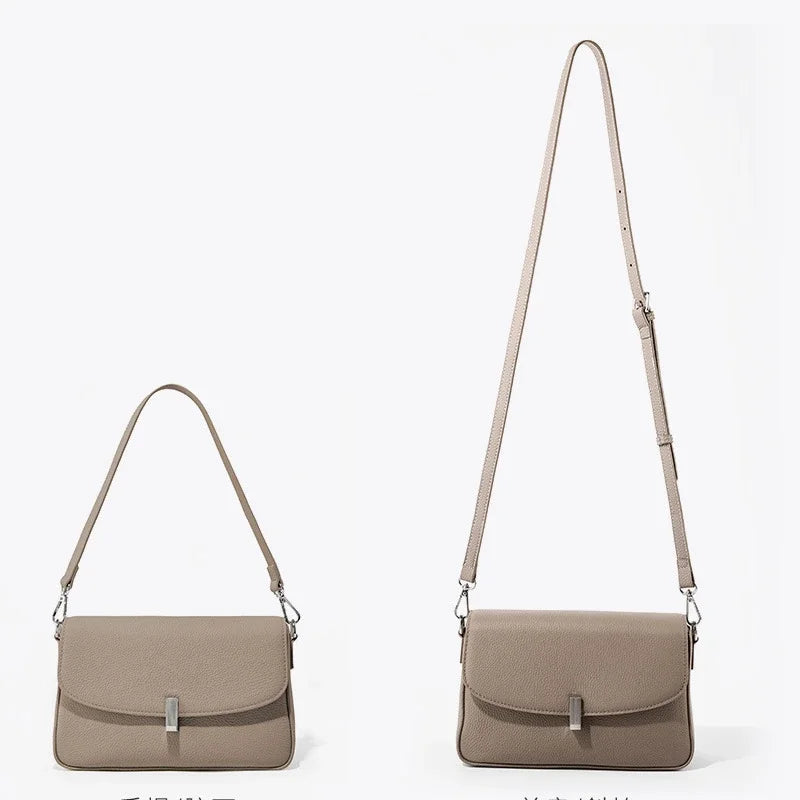 Sac à main en cuir véritable pour femme 2024, nouveau petit sac carré polyvalent pour dames, sac à bandoulière solide et polyvalent de haute qualité
