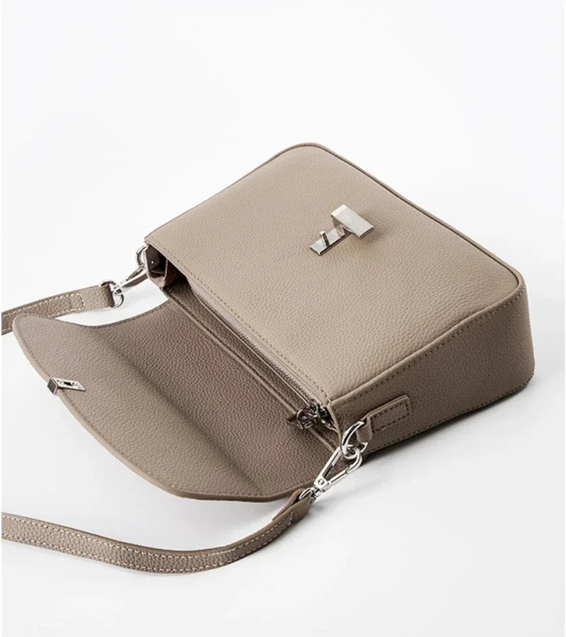 Sac à main en cuir véritable pour femme 2024, nouveau petit sac carré polyvalent pour dames, sac à bandoulière solide et polyvalent de haute qualité