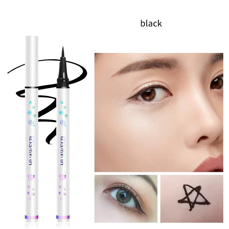 Colored Eyeliner Pencil Matte Waterproof Long Lasting Eyeliner Liquid Pen Quick-drying No Blooming Black White Eye Makeup Tools