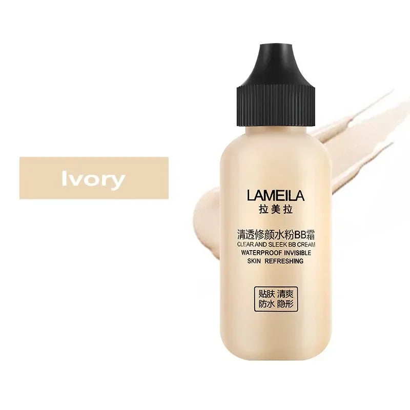 Fond de teint liquide waterproof, couvrance totale, base de teint professionnelle longue durée, cosmétiques, BB crème magique, maquillage éclaircissant, anti-cernes