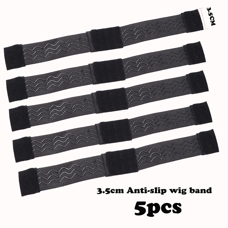 Nunify Bandeau élastique amovible noir pour dentelle frontale, antidérapant, pour la fabrication de bonnets de perruque, bandeau réglable de haute qualité