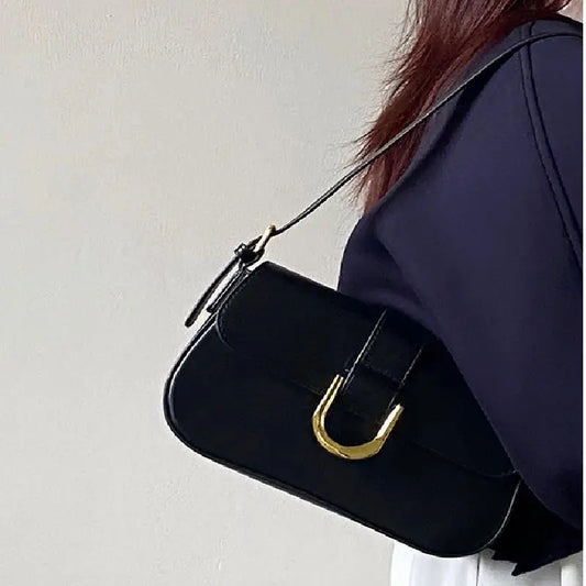 Sac à bandoulière rétro en cuir verni pour femme, sac à bandoulière à rabat de luxe, sac sous les bras de couleur unie, sac à bandoulière rouge pour femme