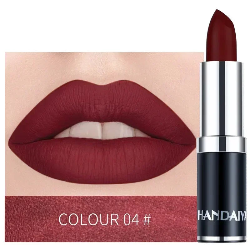 Rouges à lèvres mats 12 couleurs, longue tenue, waterproof, hautement pigmentés, fini velours, maquillage classique sans bavures