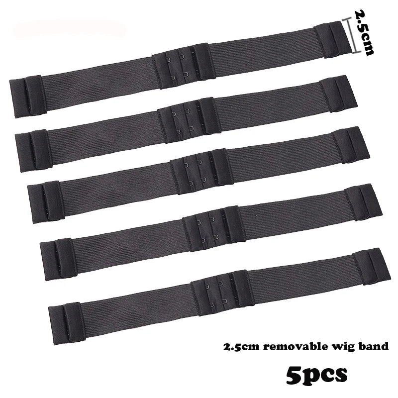 Nunify Bandeau élastique amovible noir pour dentelle frontale, antidérapant, pour la fabrication de bonnets de perruque, bandeau réglable de haute qualité