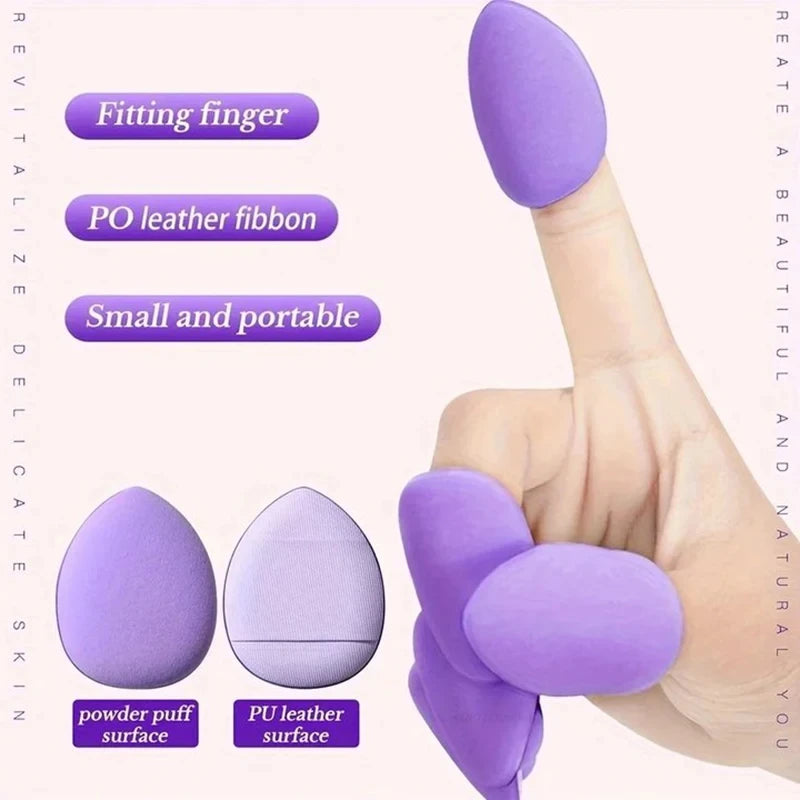 Lot de 12 éponges de maquillage en velours, forme triangulaire, pour le visage, pour les doigts, mini œuf de beauté, pour fond de teint liquide, accessoires de maquillage