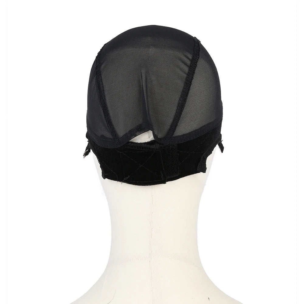 1 bonnet de perruque en dentelle avec bande en velours 4 x 5 pouces, bonnet de perruque à dentelle frontale et design d'oreille confortable pour femmes, bonnet de perruque respirant