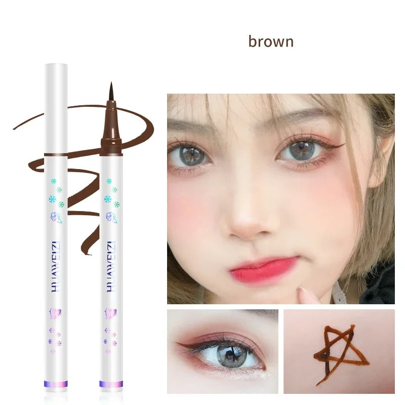 Colored Eyeliner Pencil Matte Waterproof Long Lasting Eyeliner Liquid Pen Quick-drying No Blooming Black White Eye Makeup Tools