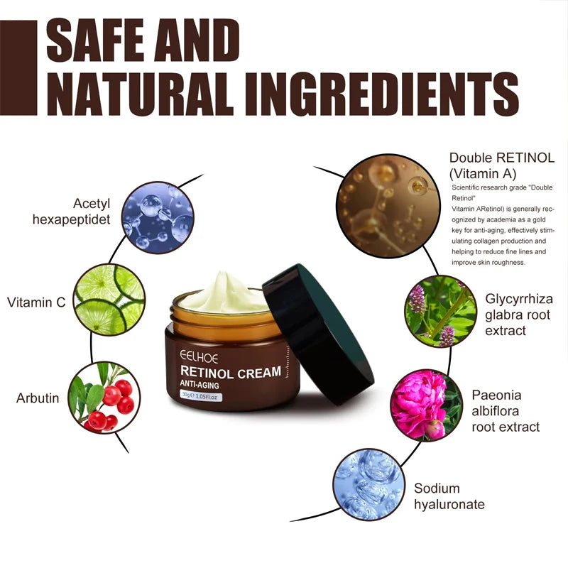 Crème visage antirides au rétinol, raffermissante, liftante, anti-âge, estompe les ridules, hydratante, blanchissante, soins de la peau, cosmétiques coréens