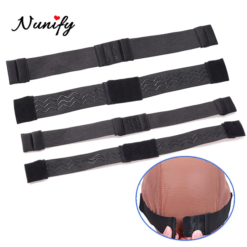 Nunify Bandeau élastique amovible noir pour dentelle frontale, antidérapant, pour la fabrication de bonnets de perruque, bandeau réglable de haute qualité
