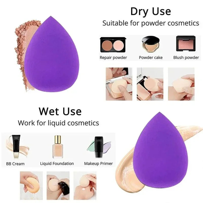 Lot de 12 éponges de maquillage en velours, forme triangulaire, pour le visage, pour les doigts, mini œuf de beauté, pour fond de teint liquide, accessoires de maquillage