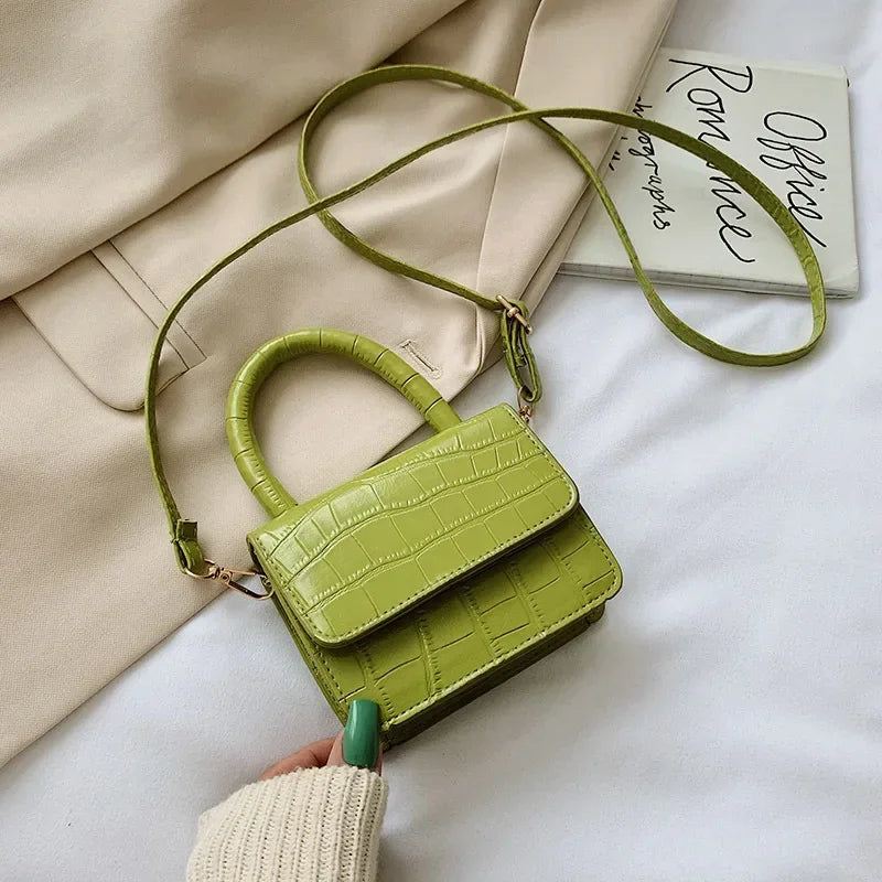 Mini sacs à main élégants en cuir PU pour femmes, sacoches décontractées à rabat de couleur unie, sacs à bandoulière pour femmes 2024