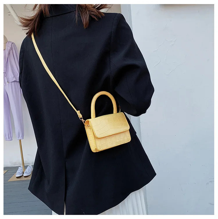Mini sacs à main élégants en cuir PU pour femmes, sacoches décontractées à rabat de couleur unie, sacs à bandoulière pour femmes 2024