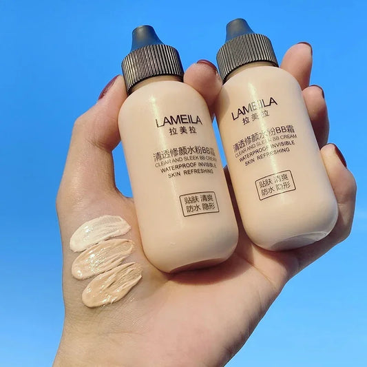 Fond de teint liquide waterproof, couvrance totale, base de teint professionnelle longue durée, cosmétiques, BB crème magique, maquillage éclaircissant, anti-cernes