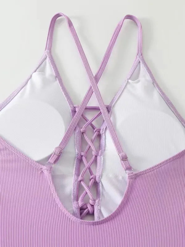 Aoaiiys Maillot de bain dos nu pour femme, monokini ajouré, lacé, string sexy, été 2025, plage, couleur unie, tendance