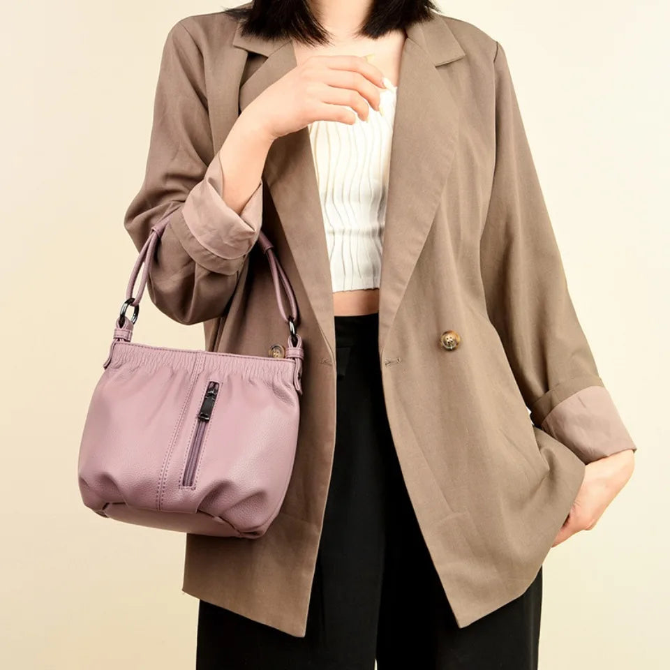 Sacs à main seau en cuir PU de haute qualité pour femmes, sacs à bandoulière décontractés et légers, petits sacs à main