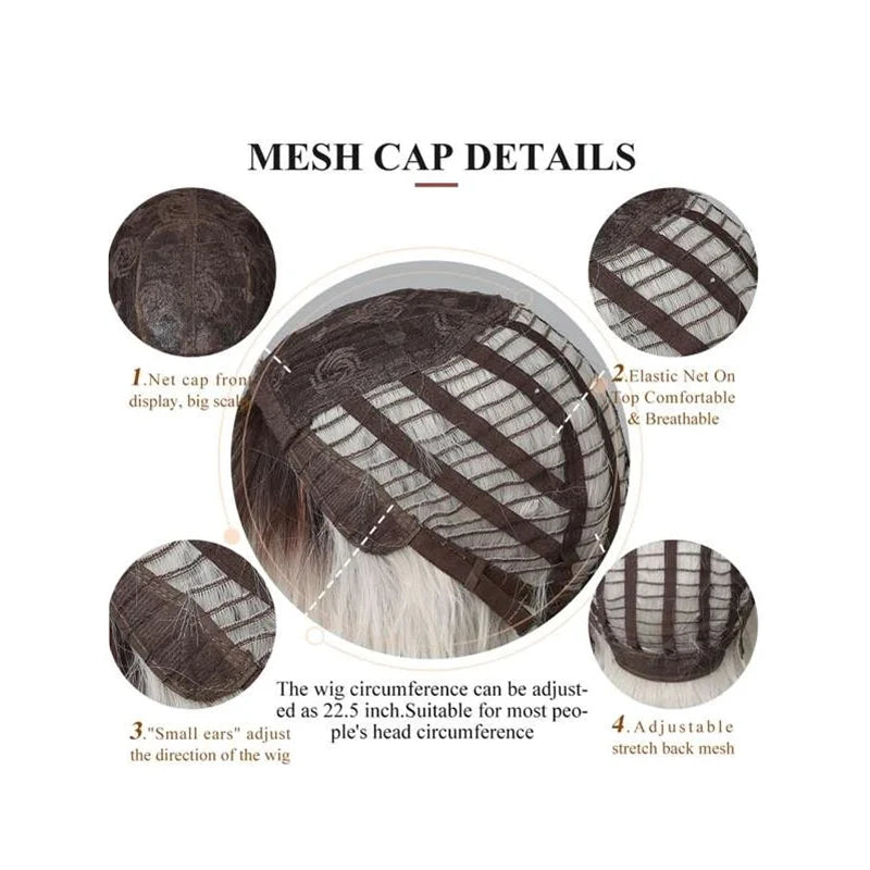 Perruques synthétiques longues bouclées gris cendré platine avec frange pour femmes, perruque afro ondulée profonde, perruque Lolita Cosplay, cheveux naturels résistants à la chaleur