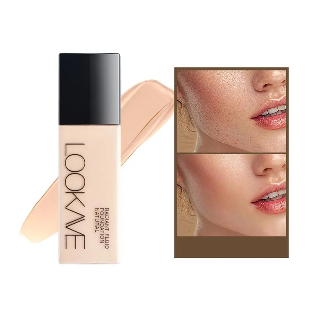 Fond de teint liquide LOOKAVE longue tenue, couvrance totale, crème mate, fond de teint CC, correcteur de maquillage, base liquide naturelle, hydratant