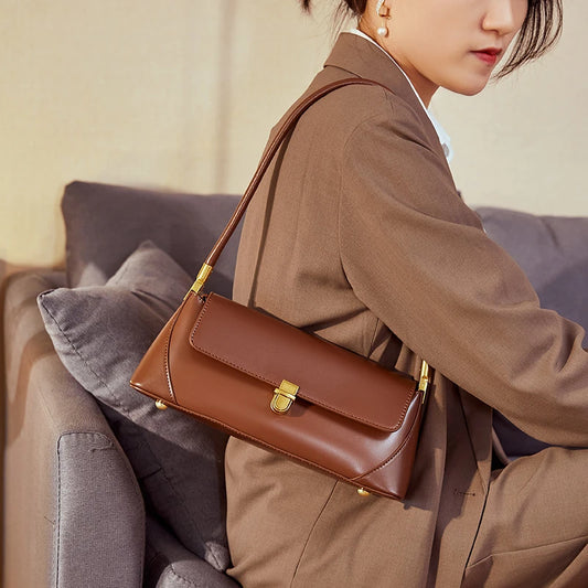 Sacs à bandoulière en cuir véritable de vachette Hifashion pour femmes, tendance 2025, sac fourre-tout à poignée supérieure pour dames