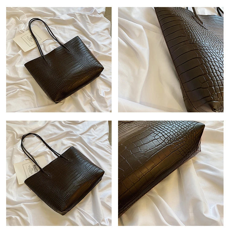 Grand sac à bandoulière en cuir PU pour femmes, sacs à main tendance de créateur, sacs fourre-tout
