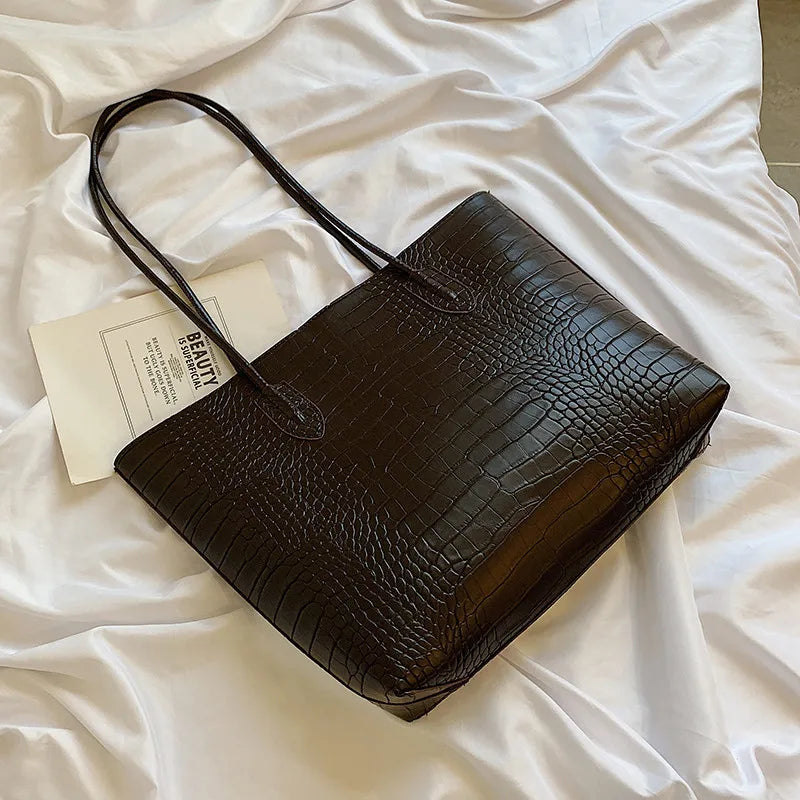 Grand sac à bandoulière en cuir PU pour femmes, sacs à main tendance de créateur, sacs fourre-tout