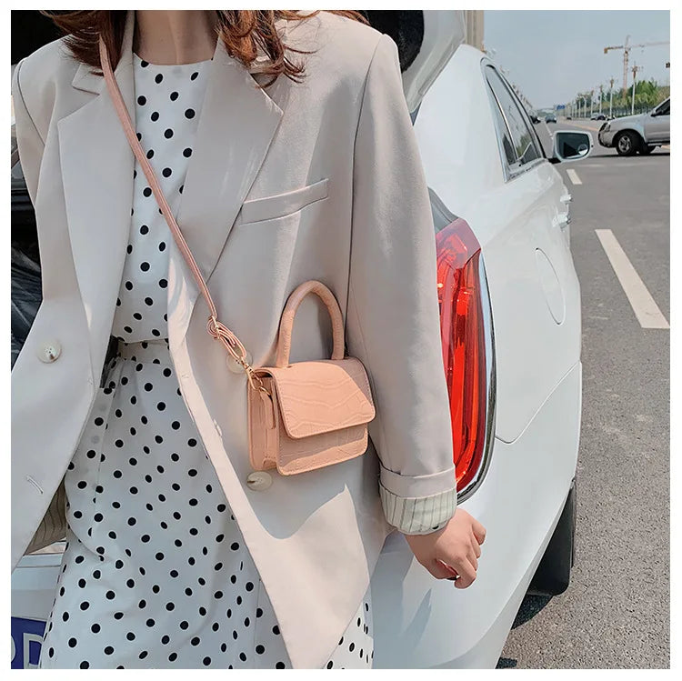 Mini sacs à main élégants en cuir PU pour femmes, sacoches décontractées à rabat de couleur unie, sacs à bandoulière pour femmes 2024