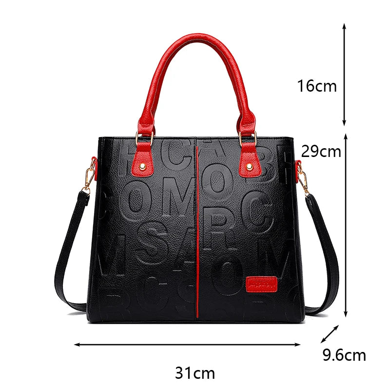 Sacs à bandoulière décontractés en cuir PU pour femmes, sac à main fourre-tout de luxe de styliste, sac à bandoulière de voyage de grande capacité