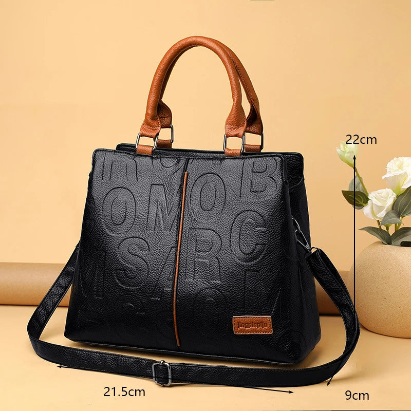 Sacs à bandoulière décontractés en cuir PU pour femmes, sac à main fourre-tout de luxe de styliste, sac à bandoulière de voyage de grande capacité