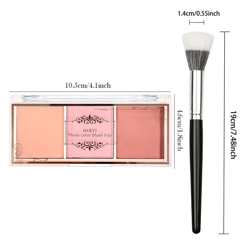 Fard à paupières 3 couleurs rouge joues nude maquillage naturel mat thé au lait orange maquillage longue tenue rendu des couleurs élevé invisible