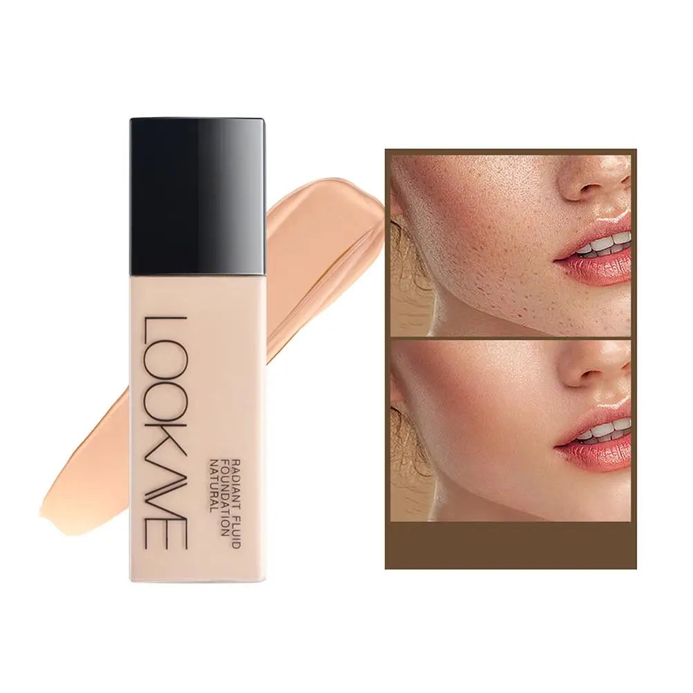Fond de teint liquide LOOKAVE longue tenue, couvrance totale, crème mate, fond de teint CC, correcteur de maquillage, base liquide naturelle, hydratant