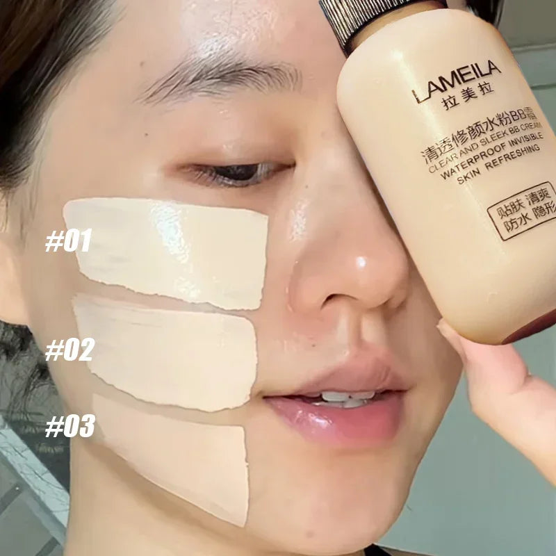 Fond de teint liquide waterproof, couvrance totale, base de teint professionnelle longue durée, cosmétiques, BB crème magique, maquillage éclaircissant, anti-cernes