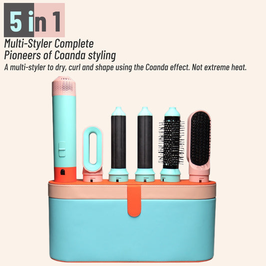 Sèche-cheveux 5 en 1 multifonction, nouveau design, avec barillet à boucler, brosse à air chaud, outil de coiffure
