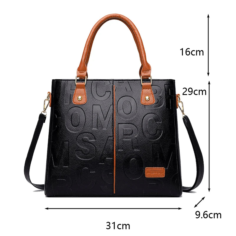 Sacs à bandoulière décontractés en cuir PU pour femmes, sac à main fourre-tout de luxe de styliste, sac à bandoulière de voyage de grande capacité