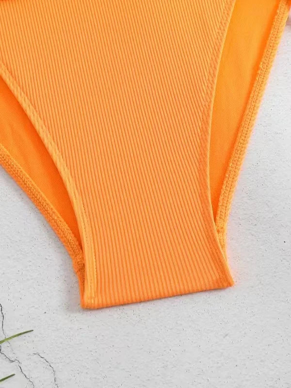 Aoaiiys Maillot de bain dos nu pour femme, monokini ajouré, lacé, string sexy, été 2025, plage, couleur unie, tendance
