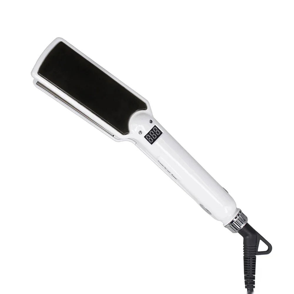Fer à lisser professionnel en titane 480 °F, plaques larges, haute température, traitement PTC, fer plat et brosse