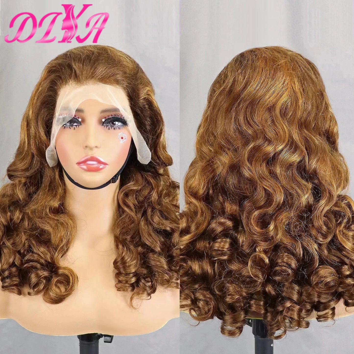 300% Density Bouncy Loose Wave Bob Human Hair Wigs for Black Women Glueless 13x4 Transparent Lace Frontal Brazilian Remy Hair