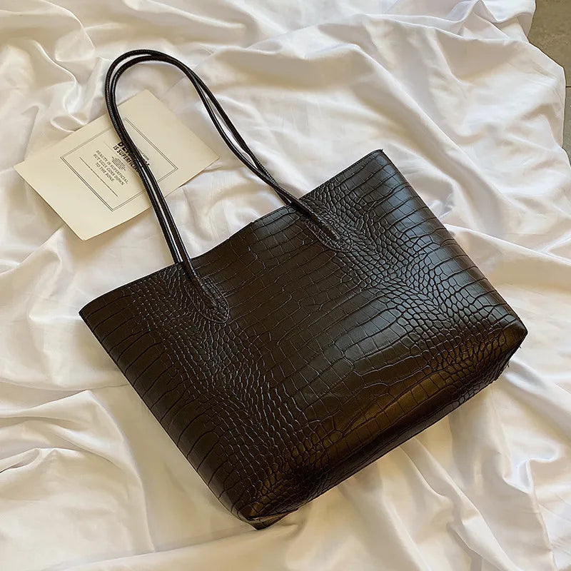Grand sac à bandoulière en cuir PU pour femmes, sacs à main tendance de créateur, sacs fourre-tout