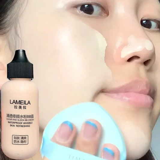 Fond de teint liquide waterproof, couvrance totale, base de teint professionnelle longue durée, cosmétiques, BB crème magique, maquillage éclaircissant, anti-cernes