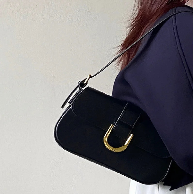 Sac à bandoulière rétro en cuir verni pour femme, sac à bandoulière à rabat de luxe, sac sous les bras de couleur unie, sac à bandoulière rouge pour femme