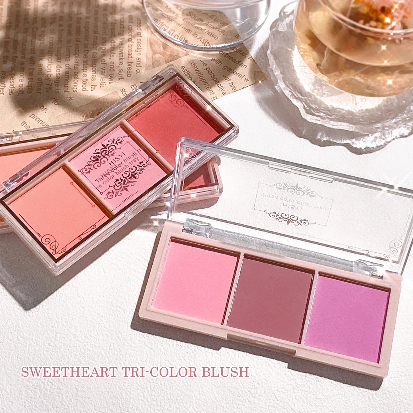 Fard à paupières 3 couleurs rouge joues nude maquillage naturel mat thé au lait orange maquillage longue tenue rendu des couleurs élevé invisible
