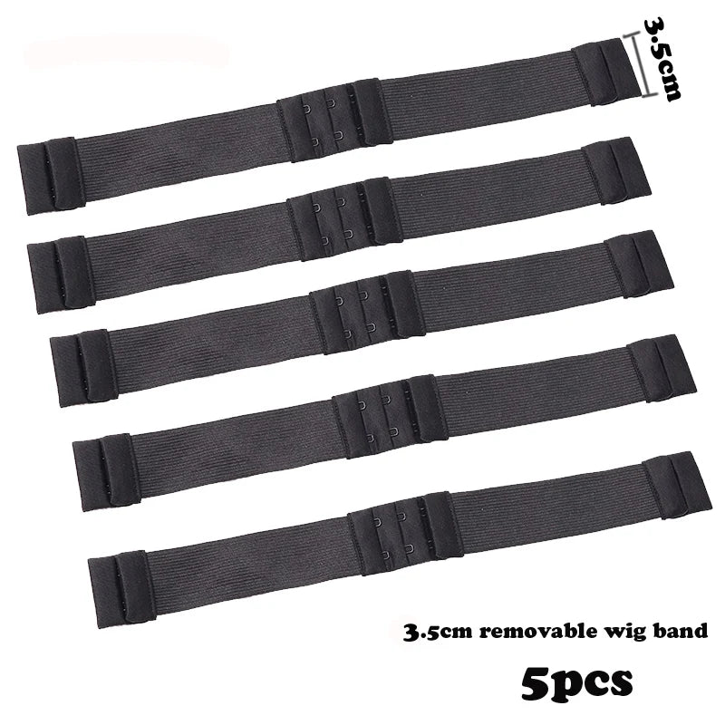 Nunify Bandeau élastique amovible noir pour dentelle frontale, antidérapant, pour la fabrication de bonnets de perruque, bandeau réglable de haute qualité